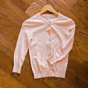 JCrew Clare Cardigan Light Pink Size Small